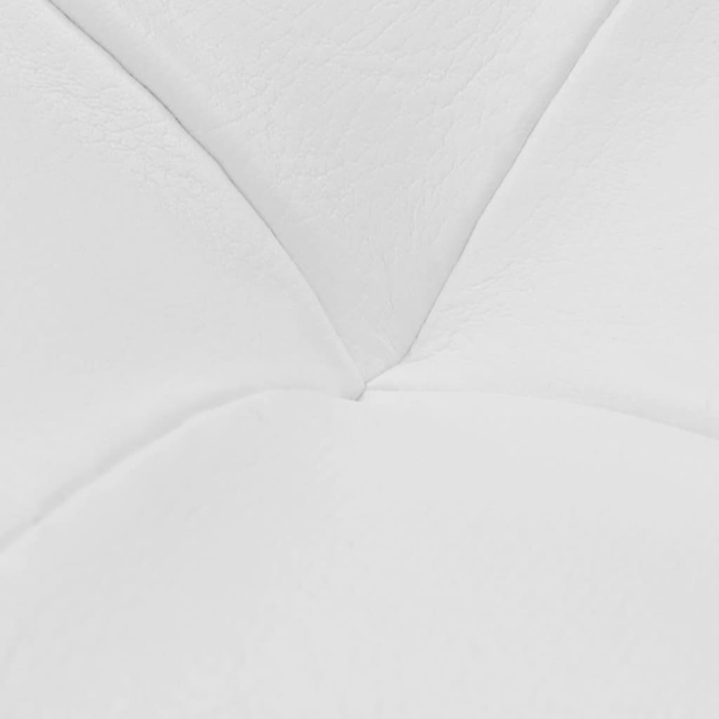 vidaXL Tabure s prostorom za shranjevanje umetno usnje bele barve