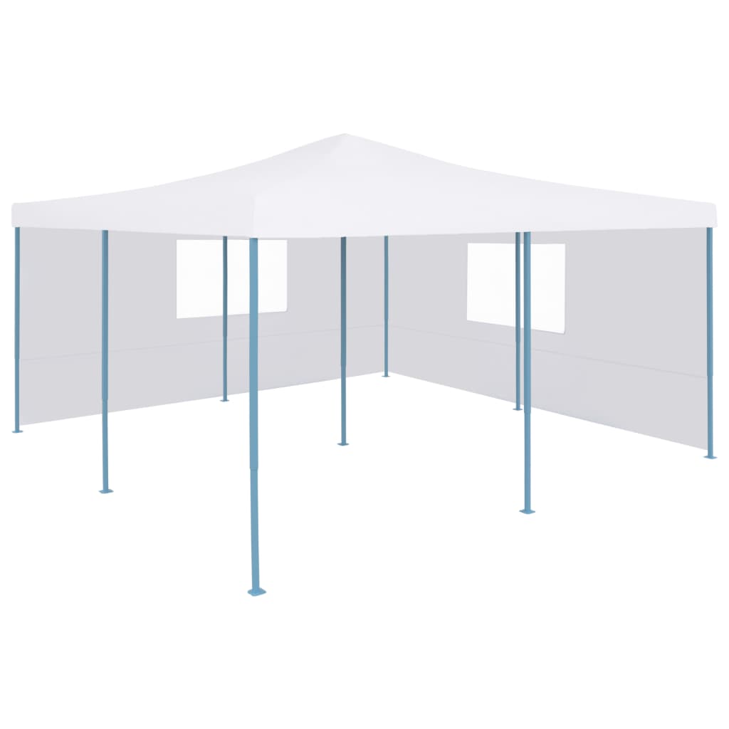 vidaXL Zložljiv paviljon z 2 stranicama 5x5 m bel