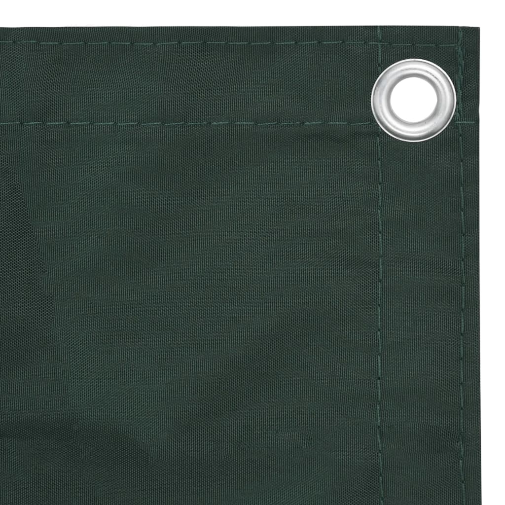 vidaXL Balkonsko platno temno zeleno 75x600 cm oksford blago