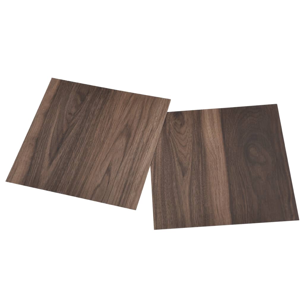 vidaXL Samolepilne talne plošče 20 kosov PVC 1,86 m² temno rjave