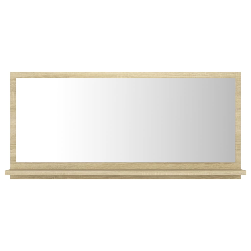 vidaXL Kopalniško ogledalo sonoma hrast 80x10,5x37 cm iverna plošča