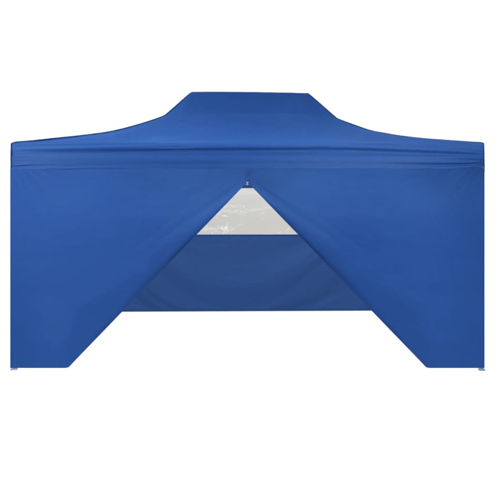 vidaXL Zložljivi šotor pop-up s 4 stranicami 3x4,5 m modre barve