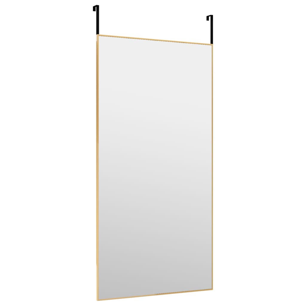 vidaXL Ogledalo za vrata zlato 50x100 cm steklo in aluminij