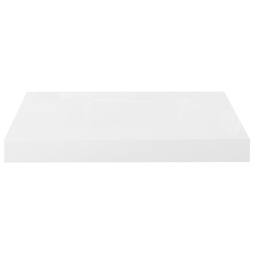 vidaXL Lebdeča polica visok sijaj bela 40x23x3,8 cm MDF