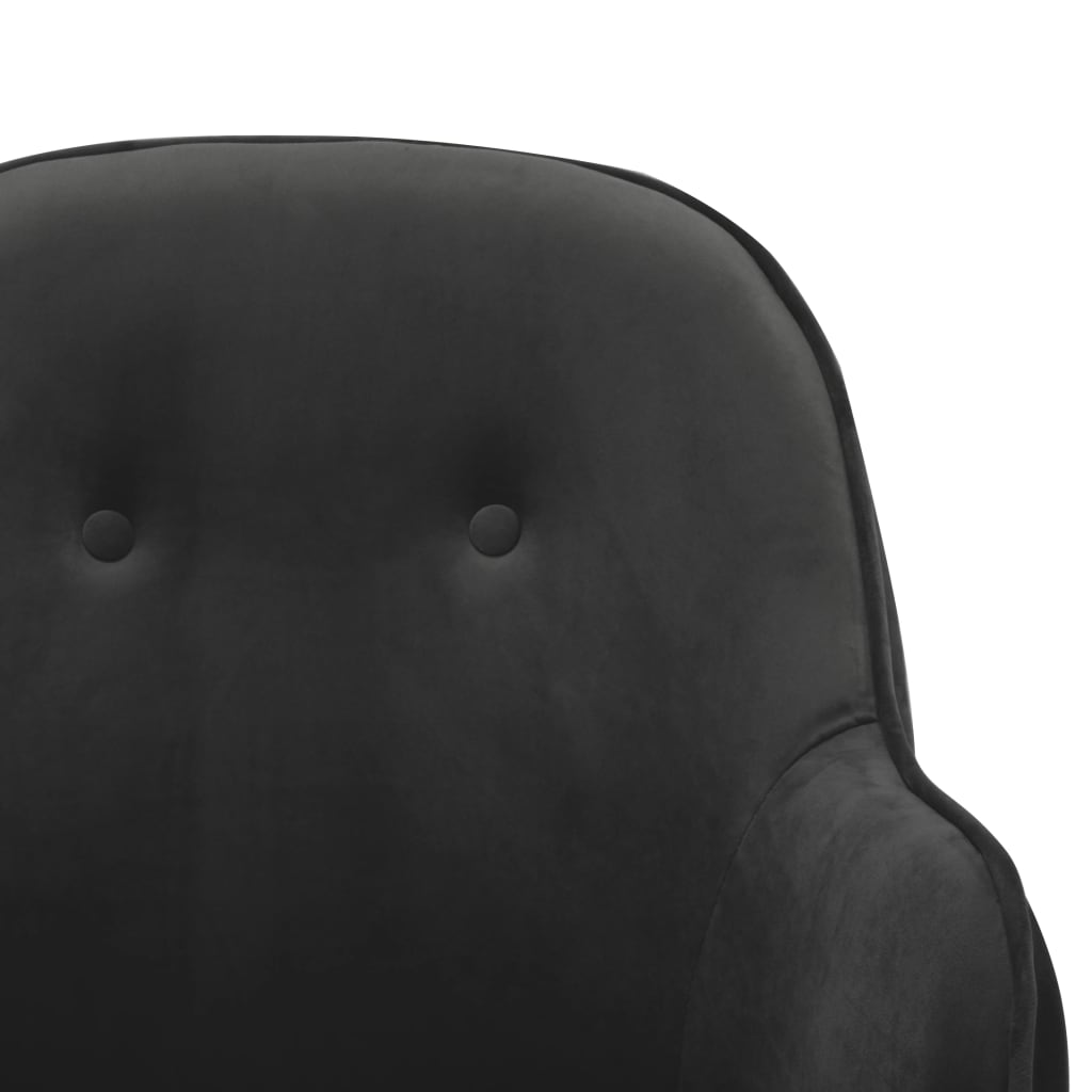 vidaXL Gugalni stol temno siv žamet