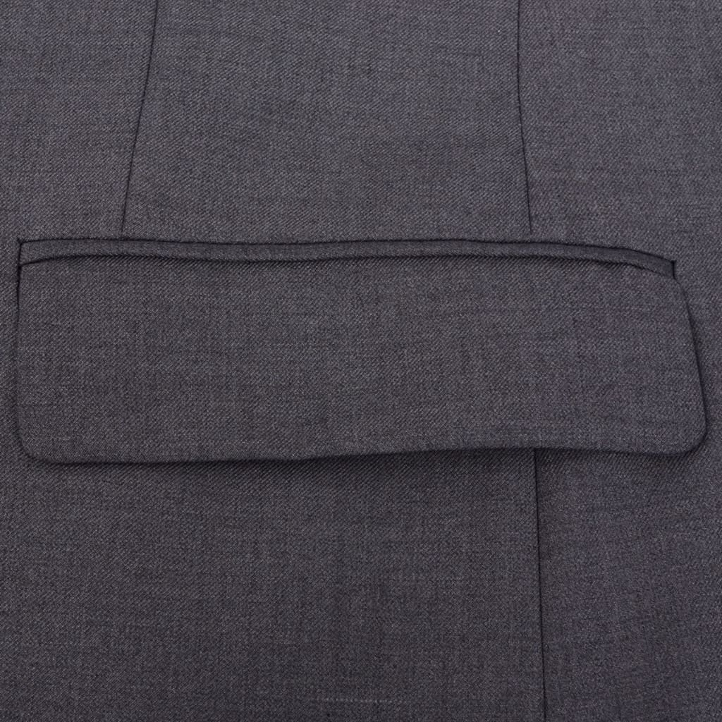 vidaXL Moška dvodelna poslovna obleka siva velikost 54