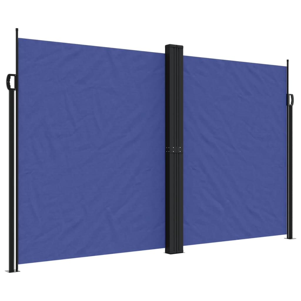 vidaXL Zložljiva stranska tenda modra 200x600 cm