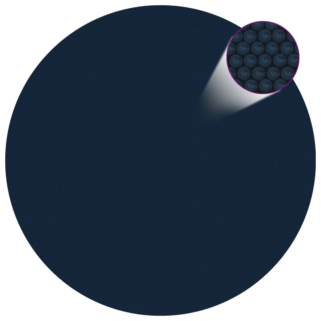 vidaXL Plavajoča PE solarna folija za bazen 300 cm črna in modra