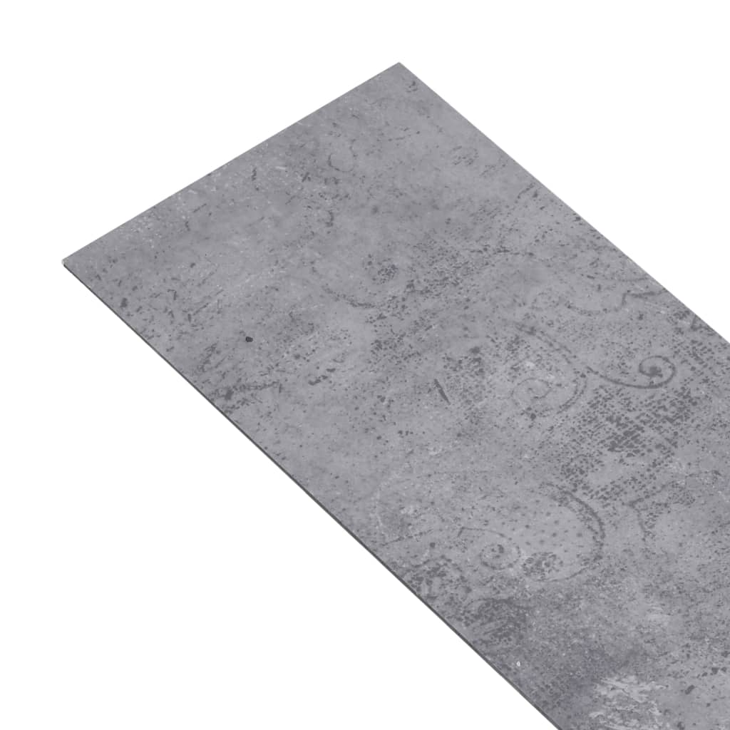 vidaXL Samolepilne PVC talne plošče 5,21 m² 2 mm cementno sive barve