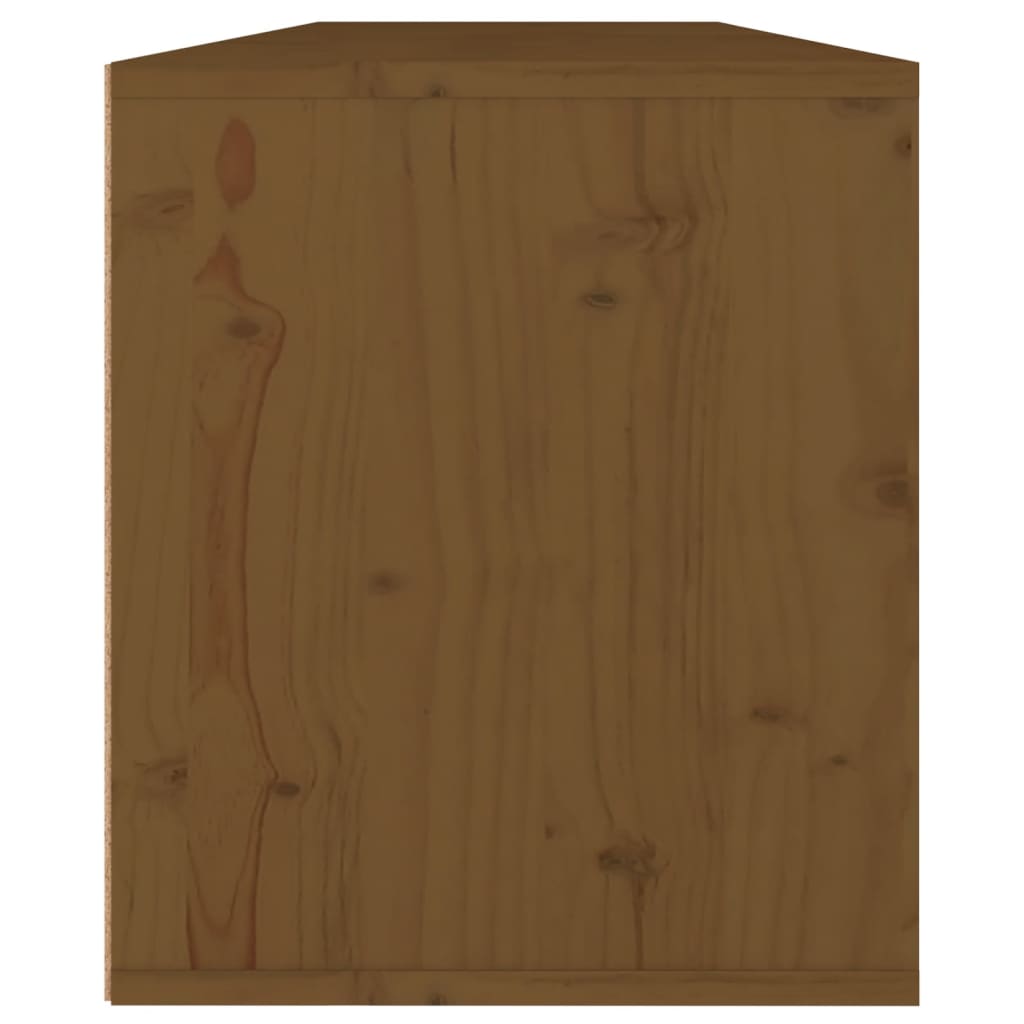 vidaXL Stenska omarica 2 kosa medeno rjava 60x30x35 cm trdna borovina