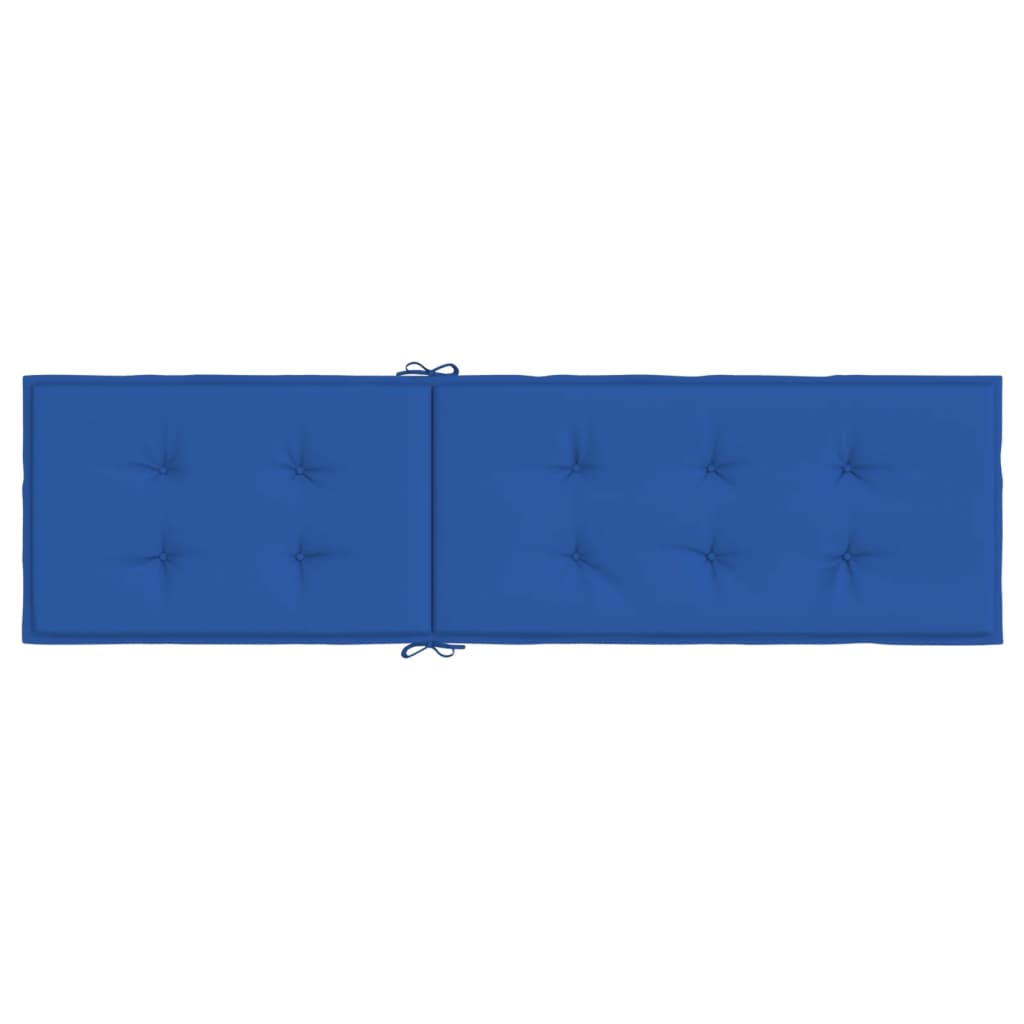 vidaXL Blazina za ležalnik kraljevsko modra (75+105)x50x3 cm