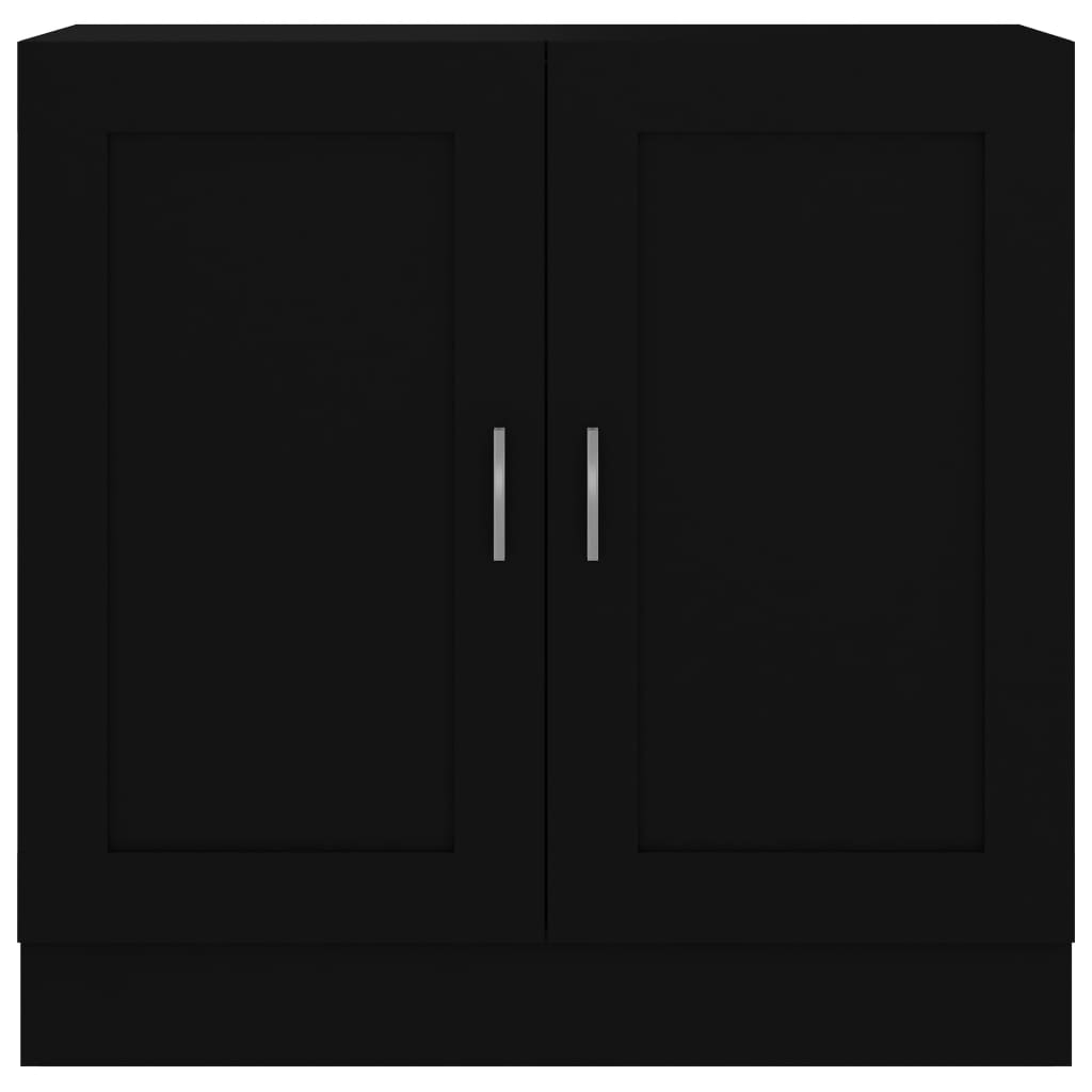 vidaXL Knjižna omara črna 82,5x30,5x80 cm iverna plošča