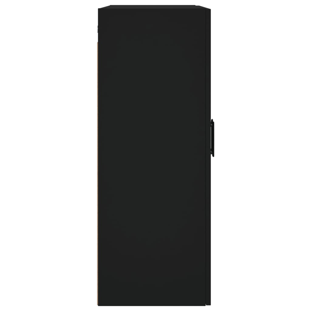 vidaXL Stenska omarica 2 kosa črna 69,5x34x90 cm