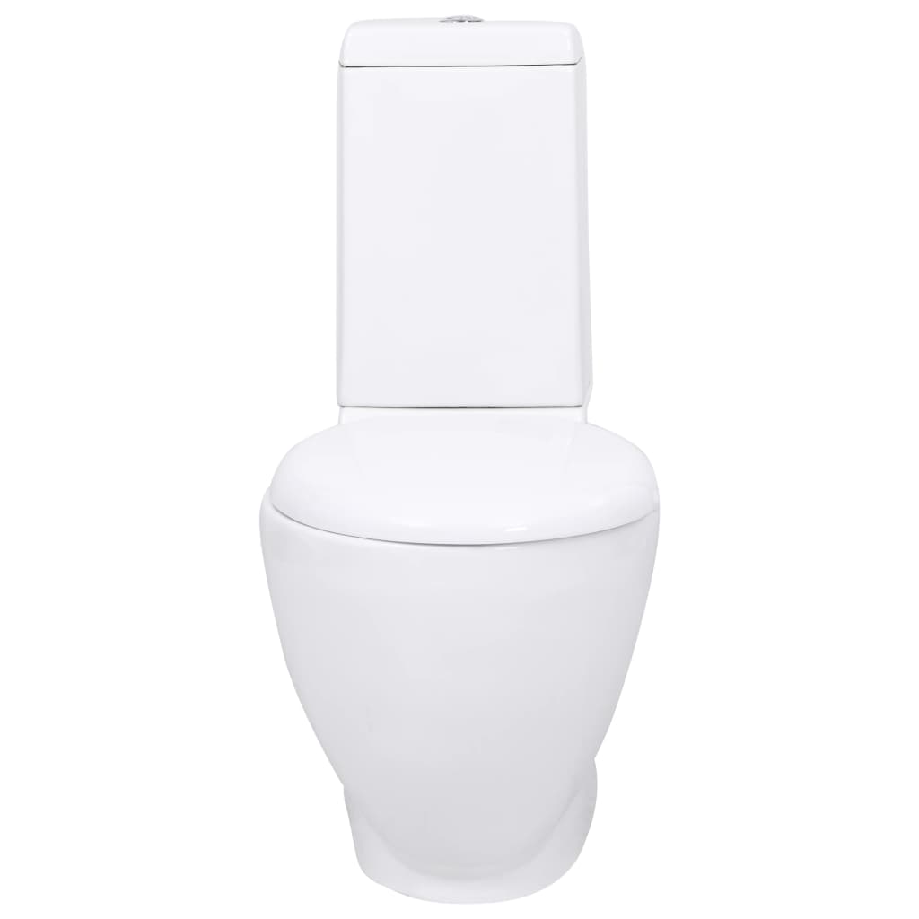 vidaXL Keramična WC školjka pretok vode zadaj bela