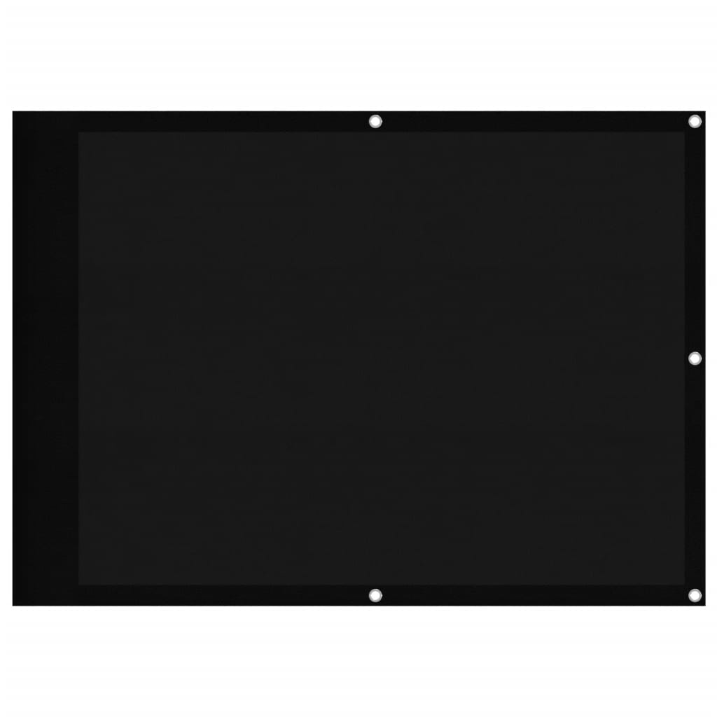 vidaXL Balkonsko platno črno 75x1000 cm 100 % poliestrski oxford