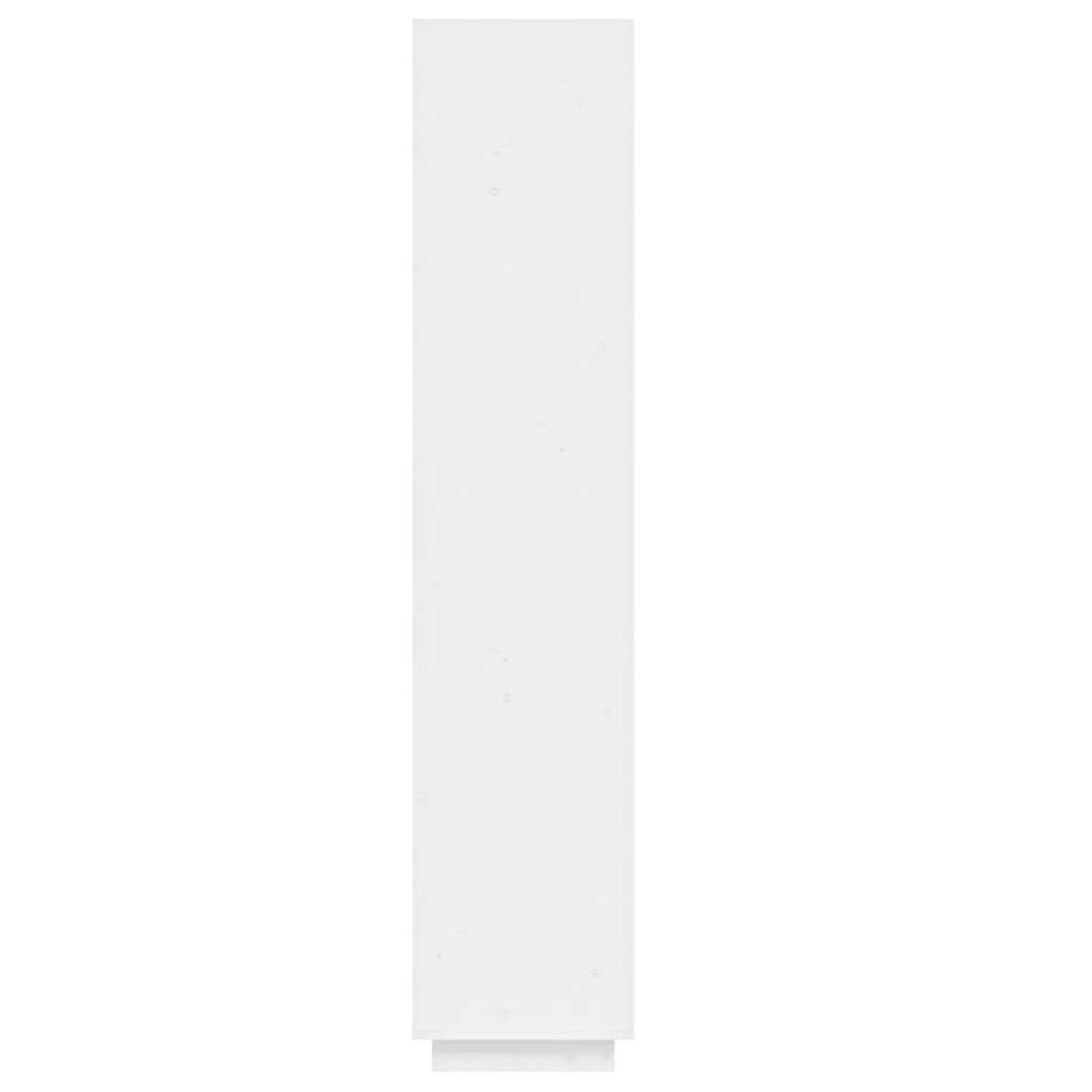 vidaXL Knjižna omara / pregrada bela 40x35x167 cm trdna borovina