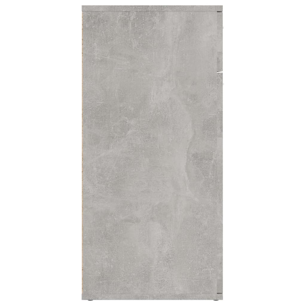 vidaXL Komoda betonsko siva 80x36x75 cm iverna plošča