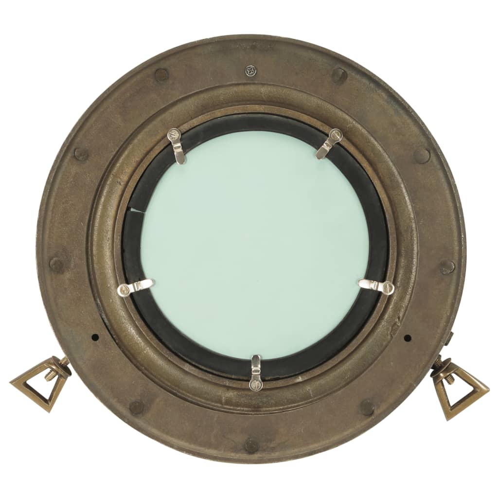 vidaXL Stensko ogledalo viseče Ø30 cm aluminij in steklo