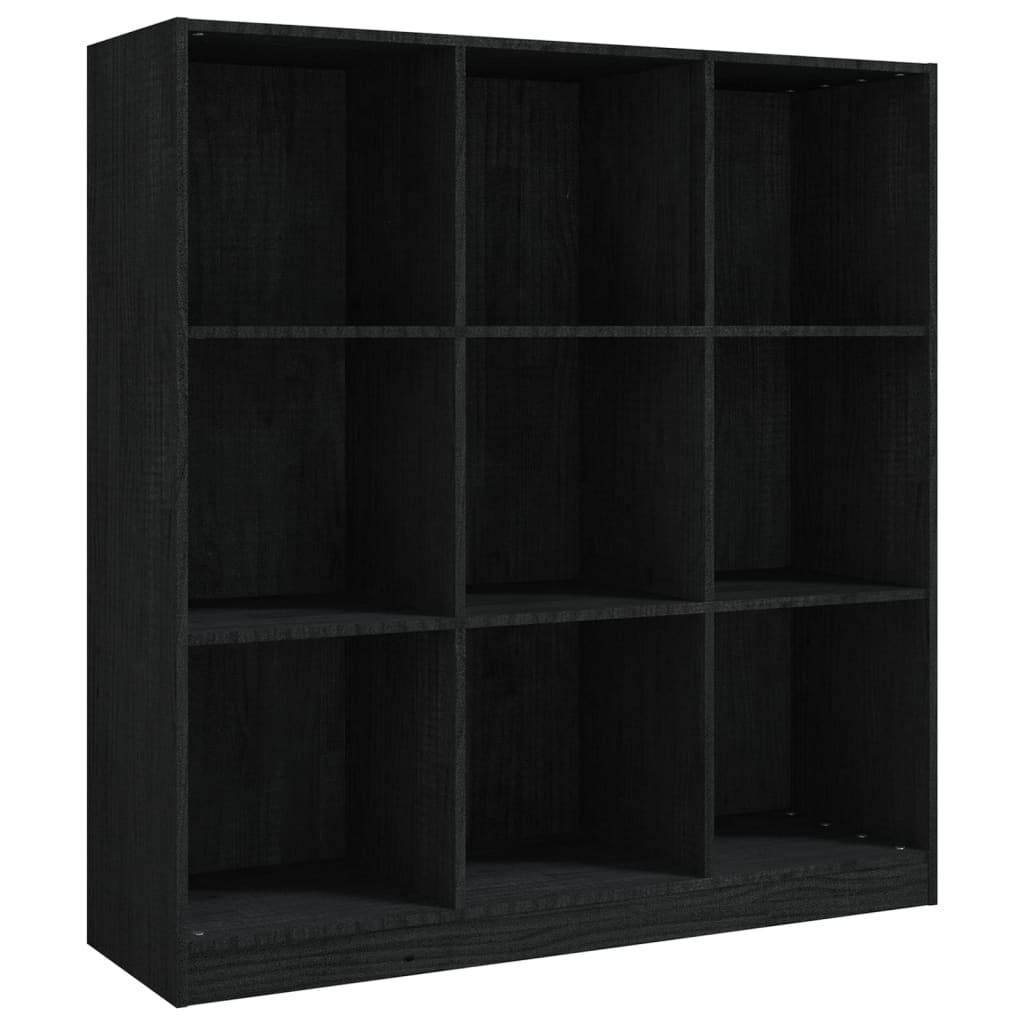 vidaXL Knjižna omara za razdelitev prostora črna 104x33,5x110 cm