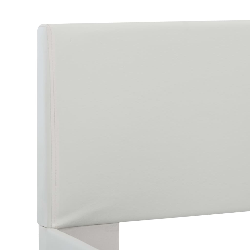 vidaXL Posteljni okvir belo umetno usnje 180x200 cm