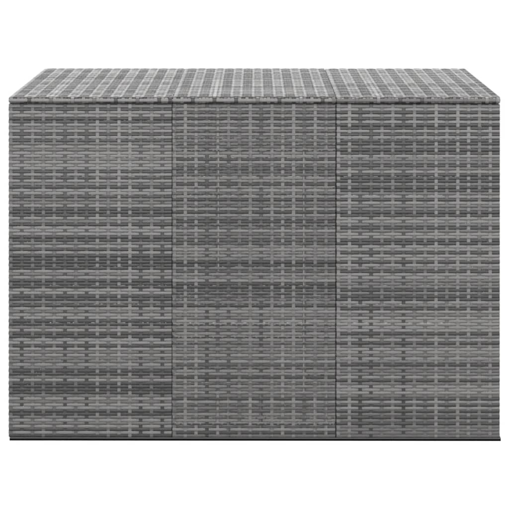 vidaXL Vrtna škatla za blazine PE ratan 145x100x103 cm siva
