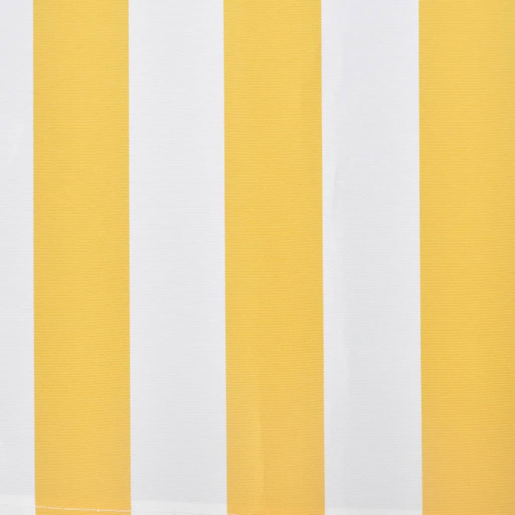 vidaXL Zložljiva tenda 400 cm rumena in bela
