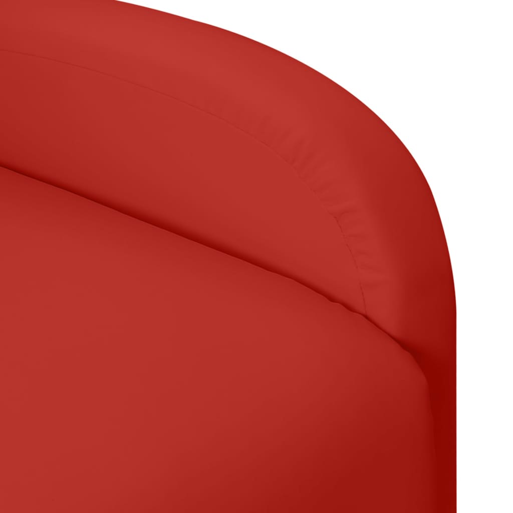 vidaXL Masažni stol s funkcijo vstajanja vinsko rdeče umetno usnje