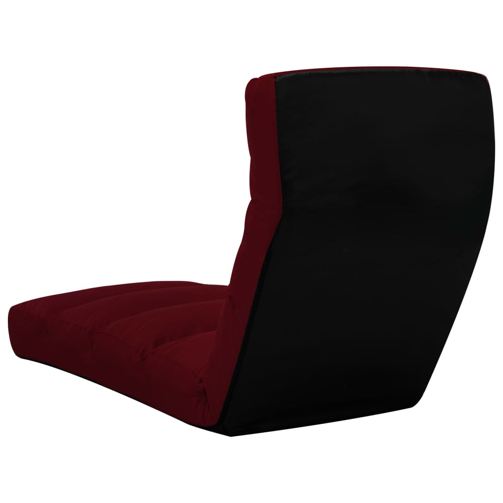vidaXL Zložljiv stol / blazina vinsko rdeče umetno usnje