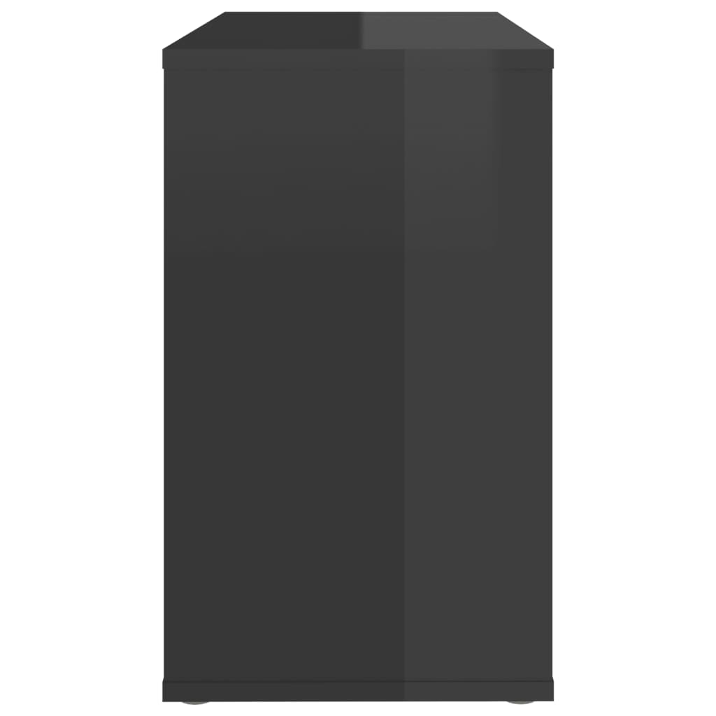 vidaXL Stranska omarica visok sijaj siva 60x30x50 cm iverna plošča