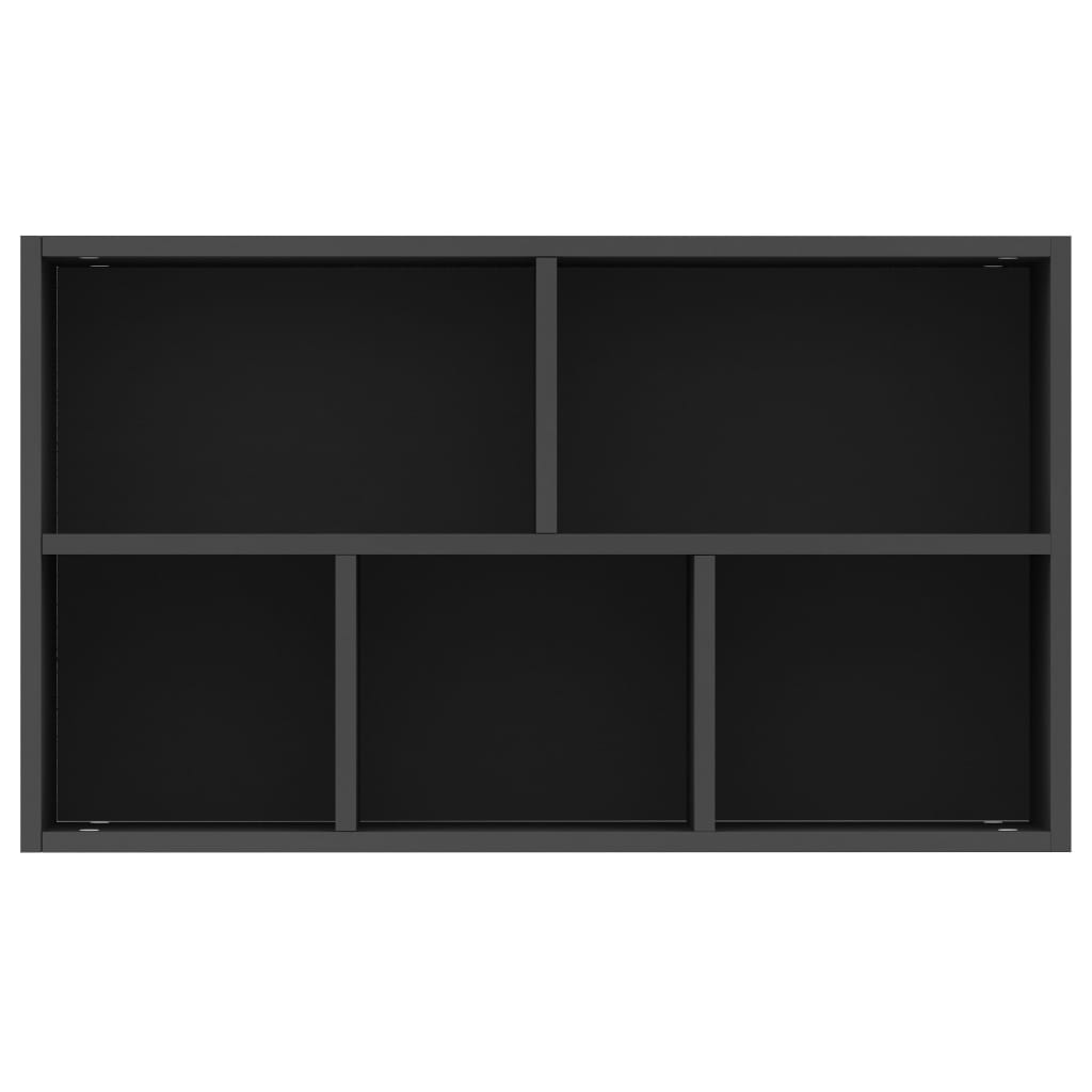 vidaXL Knjižna omara / komoda črna 50x25x80 cm iverna plošča