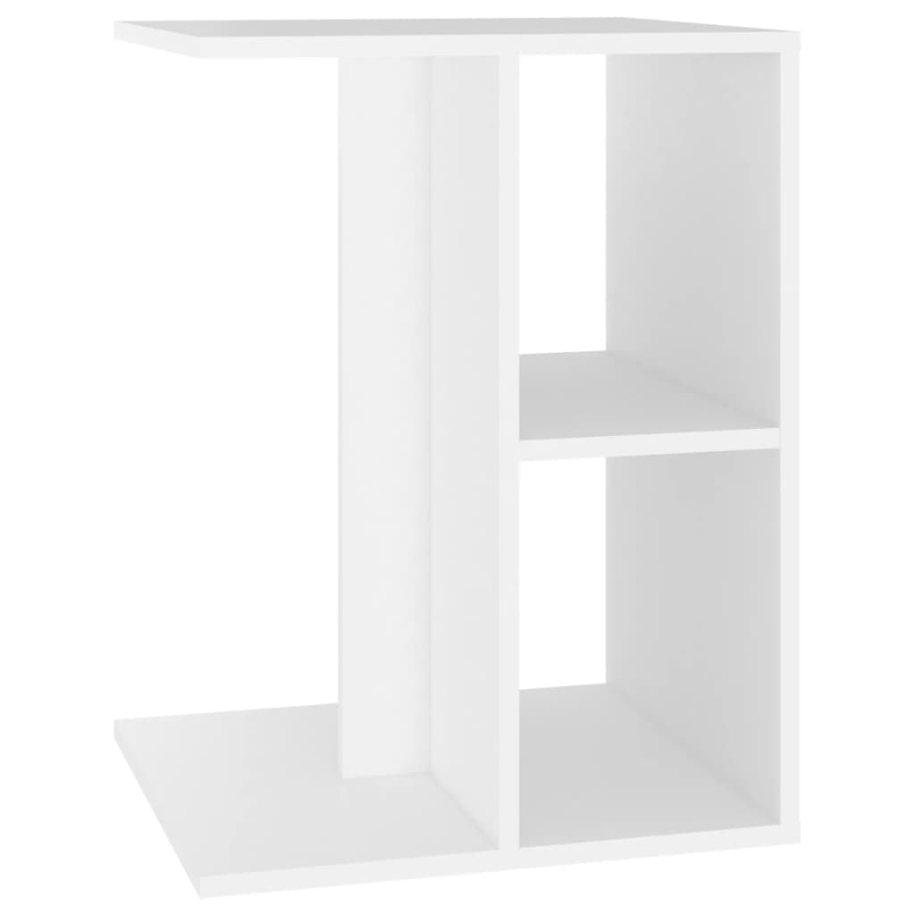 vidaXL Stranska mizica bela 60x40x45 cm iverna plošča