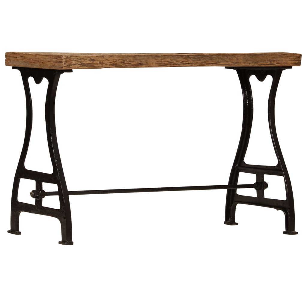 vidaXL Konzolna mizica iz trdnega predelanega lesa 120x40x76 cm