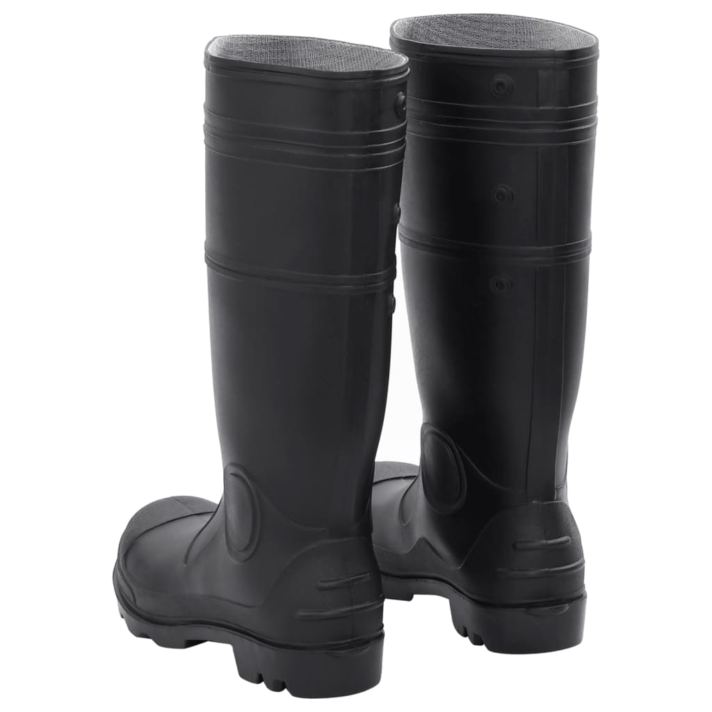 vidaXL Dežni škornji črni velikost 41 PVC