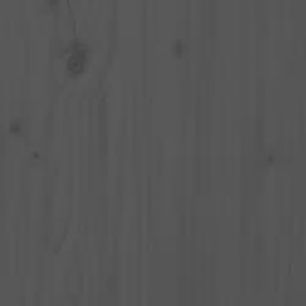 vidaXL Posteljni okvir siv iz trdnega lesa 120x200 cm