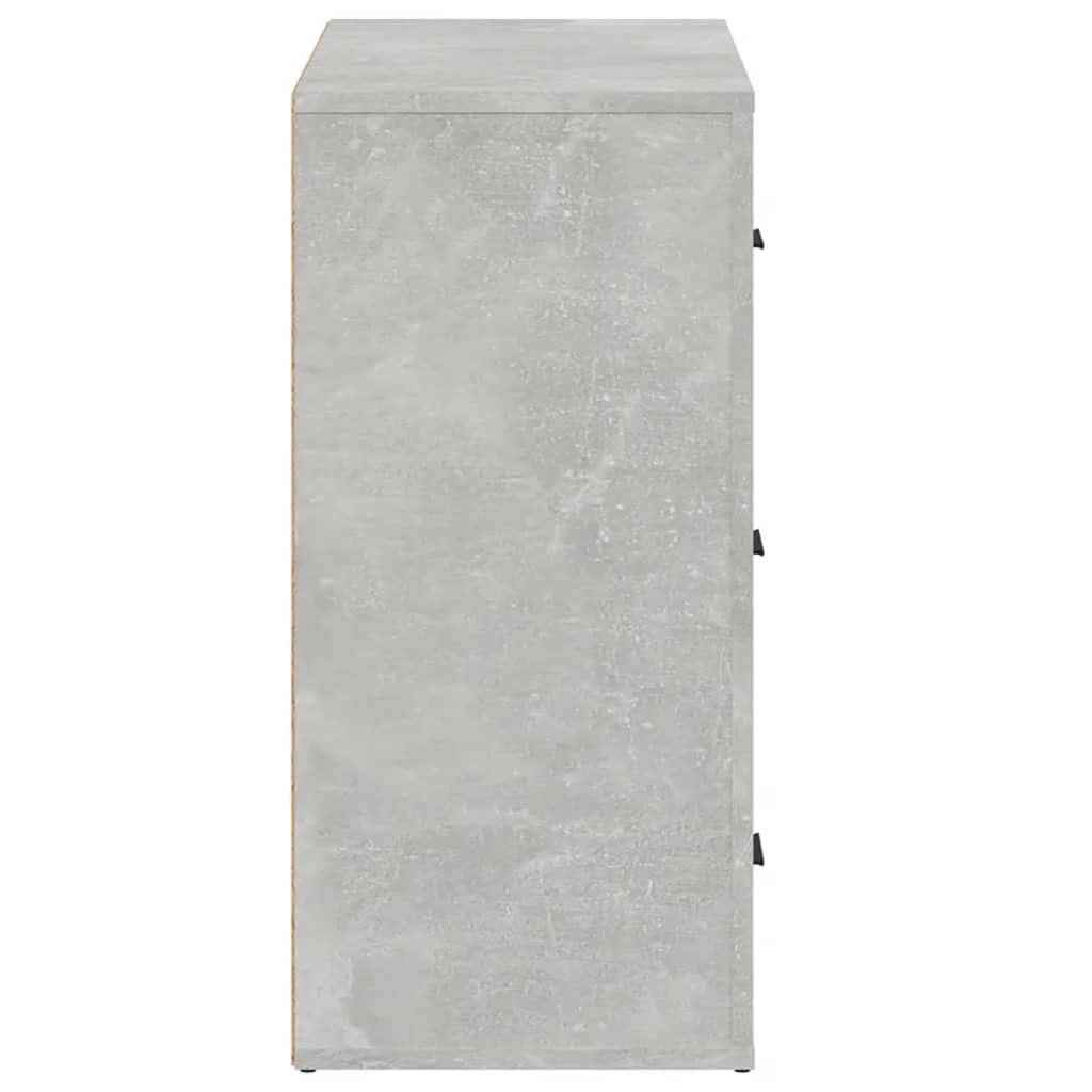 vidaXL Komoda betonsko siva 80x33x70 cm inženirski les