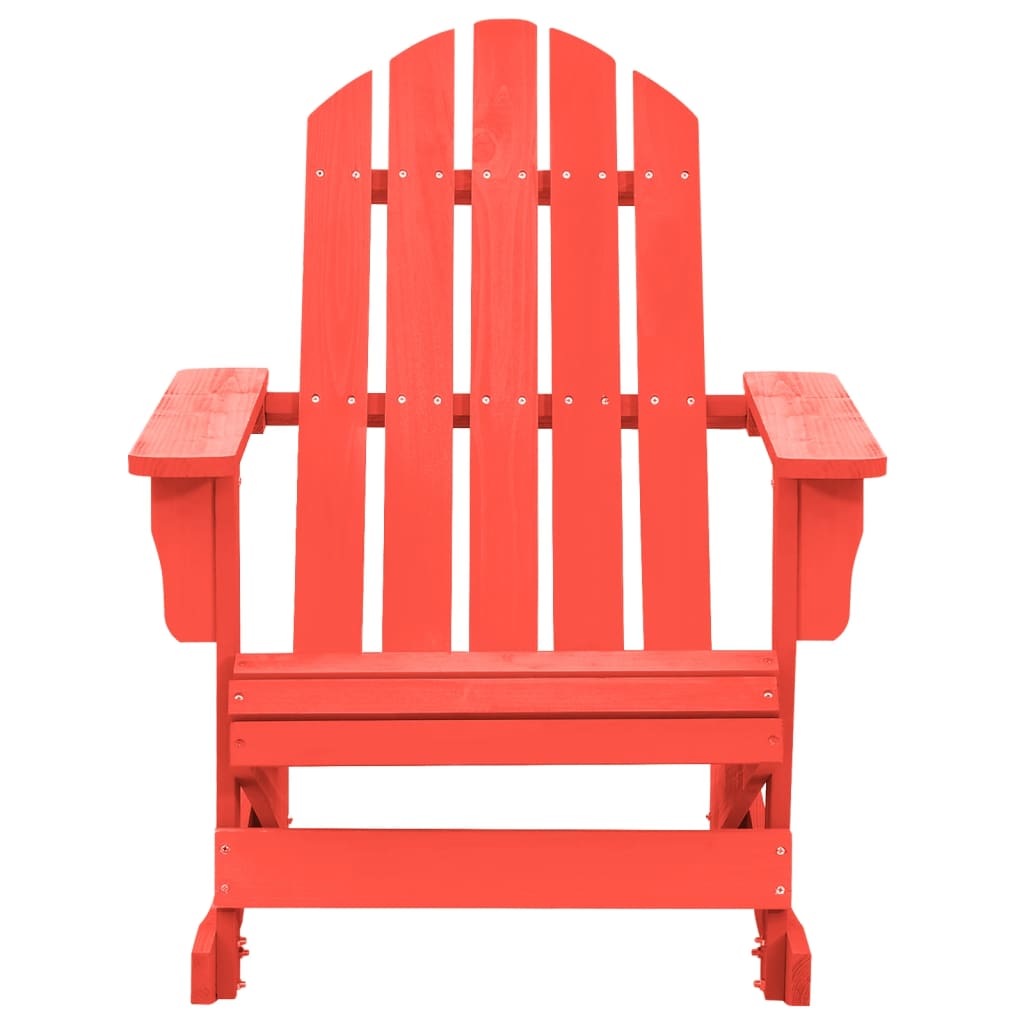 vidaXL Vrtni gugalni stol Adirondack trden les jelke rdeč