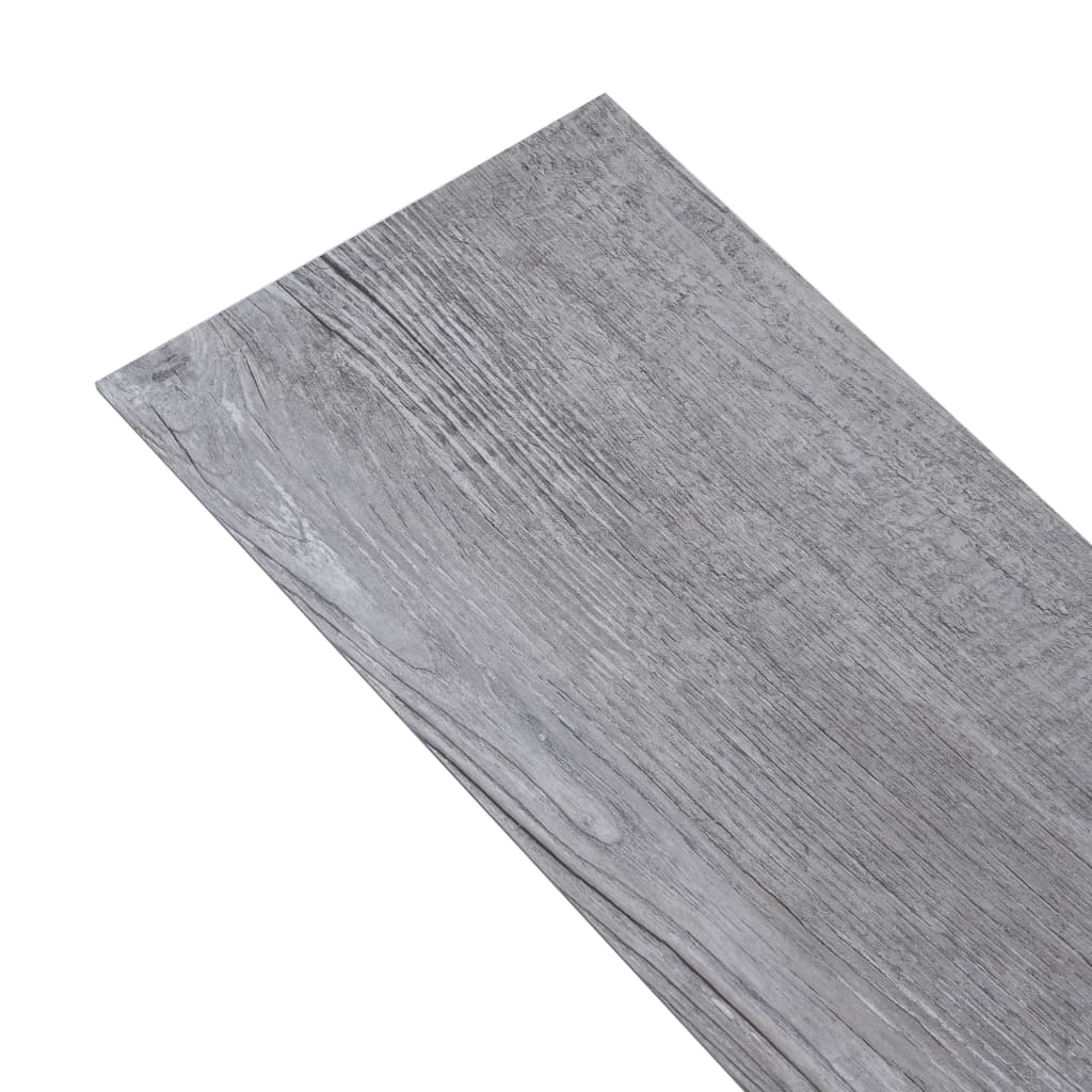 vidaXL Samolepilne PVC talne plošče 5,21 m² 2 mm mat les sive barve