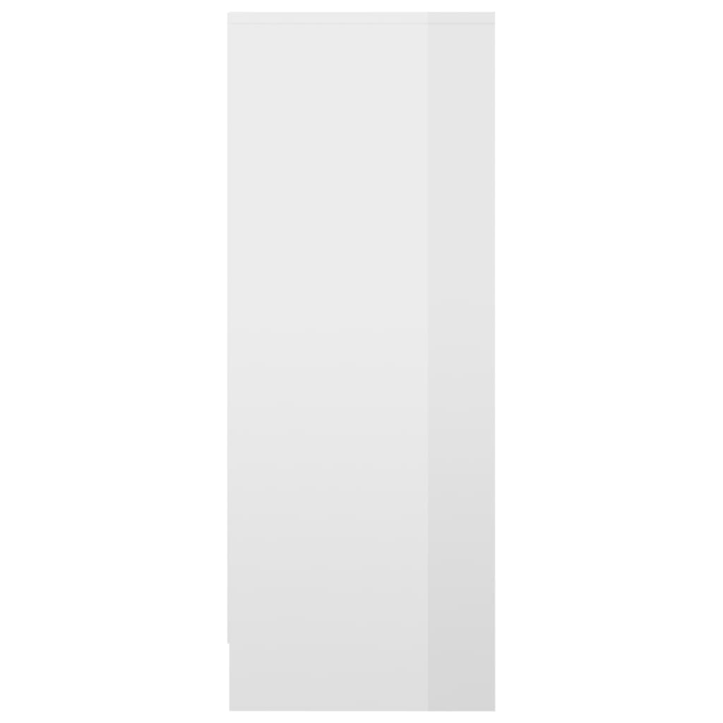 vidaXL Omarica za čevlje visok sijaj bela 31,5x35x90 cm iverna plošča