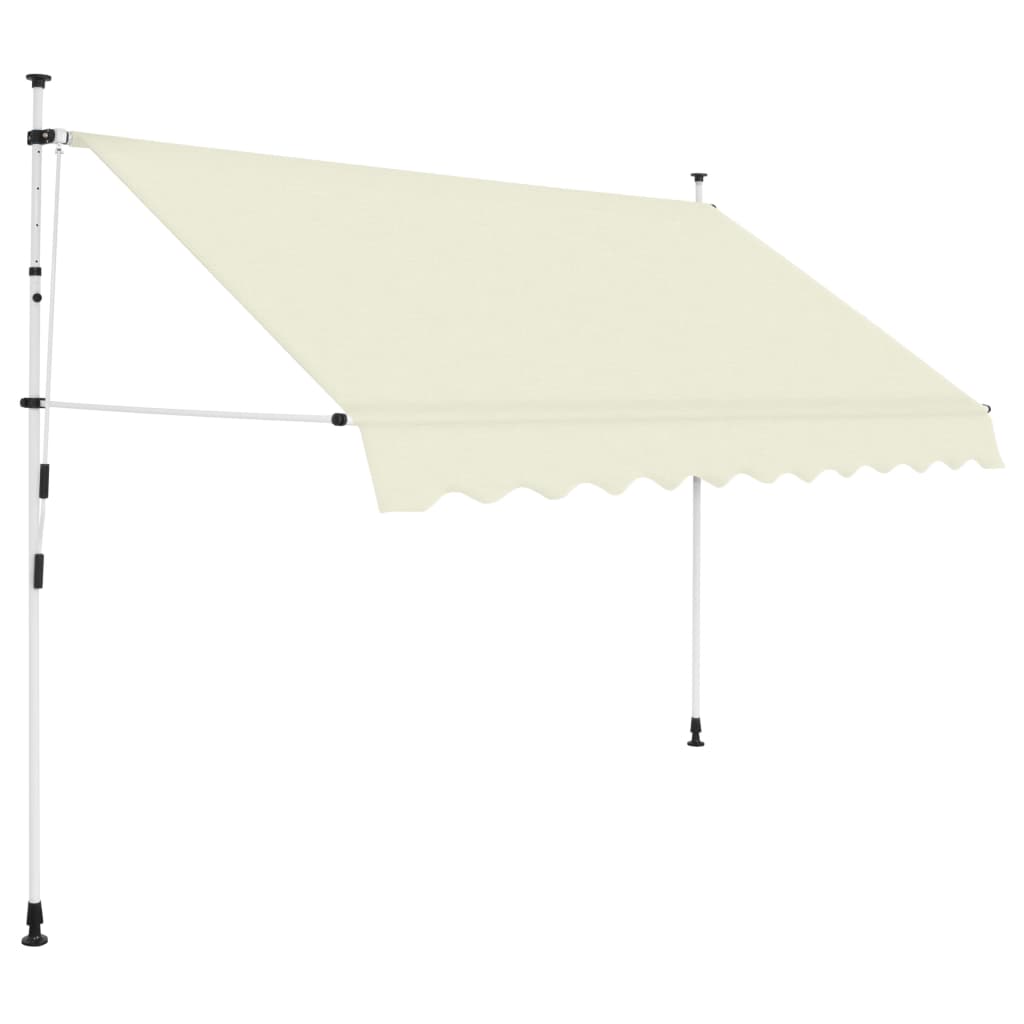 vidaXL Ročno zložljiva tenda 300 cm krem