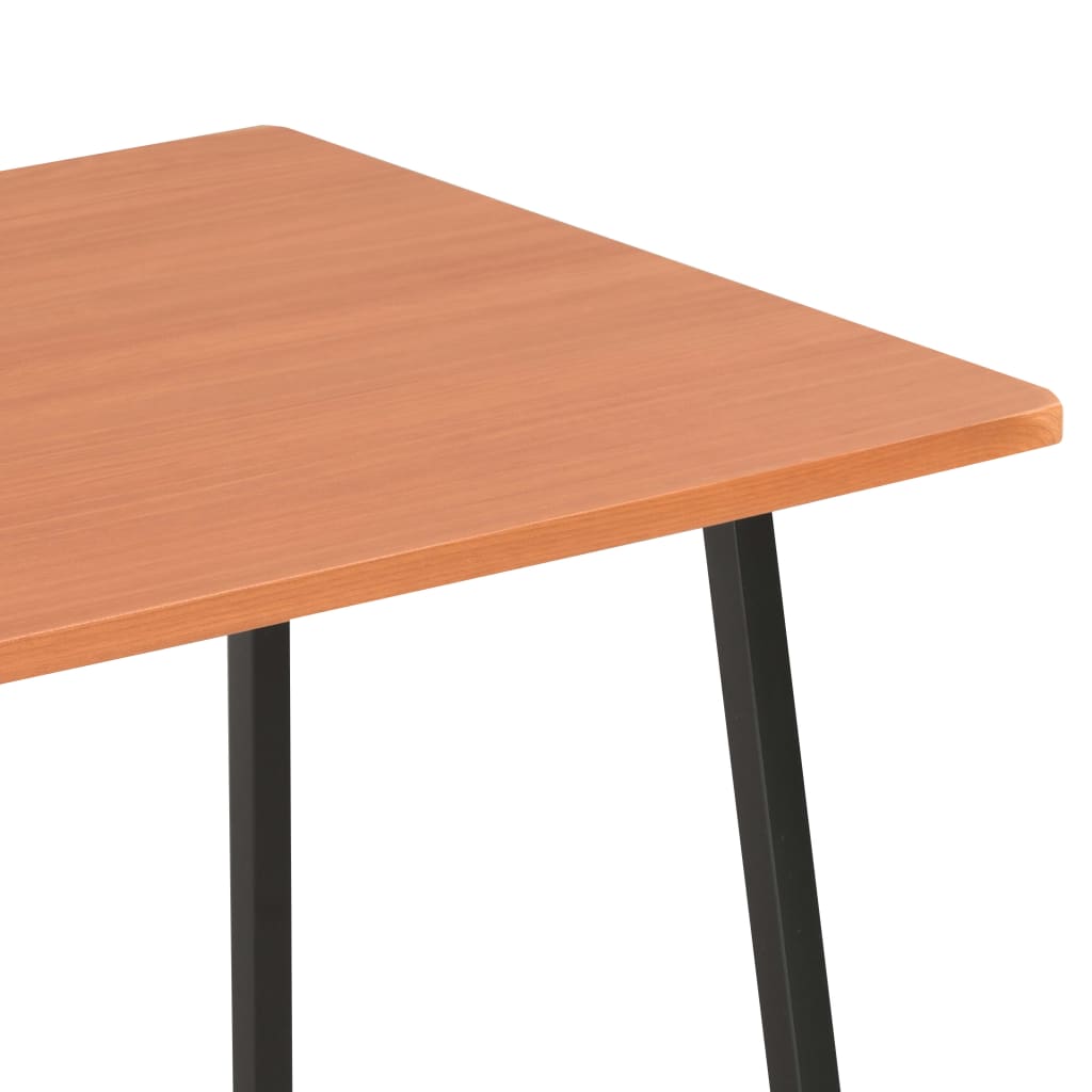 vidaXL Pisalna miza s policami črna in rjava 102x50x117 cm