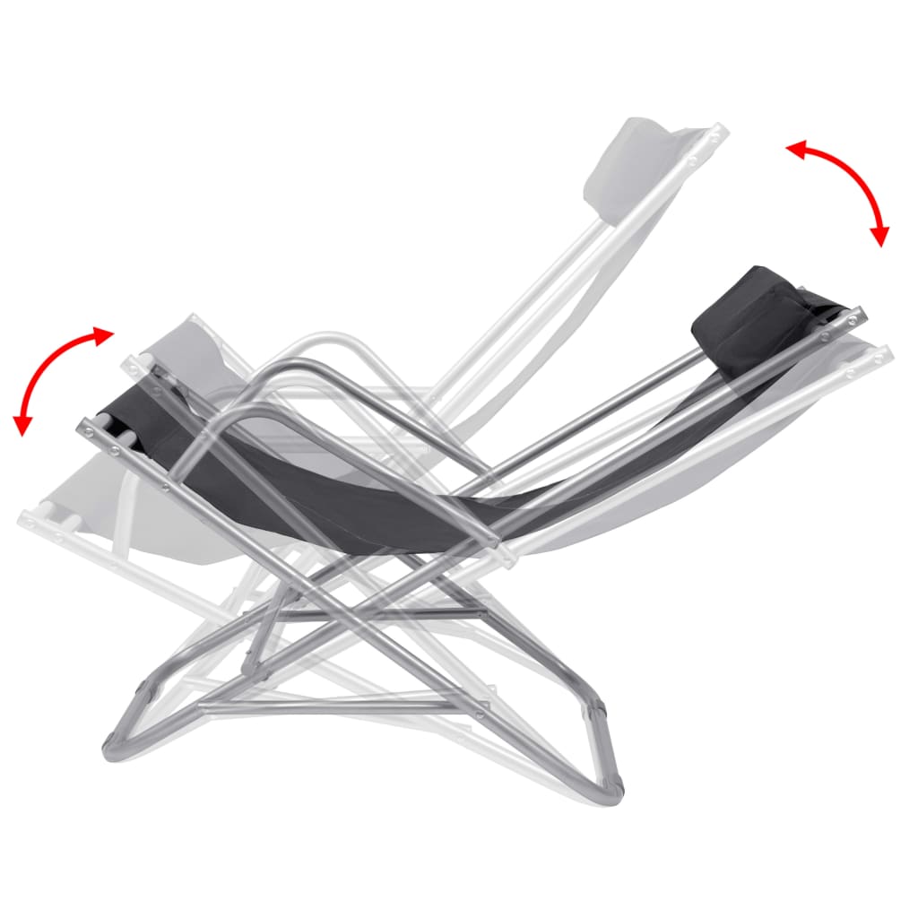 vidaXL Nastavljivi stoli 2 kosa jeklo črni