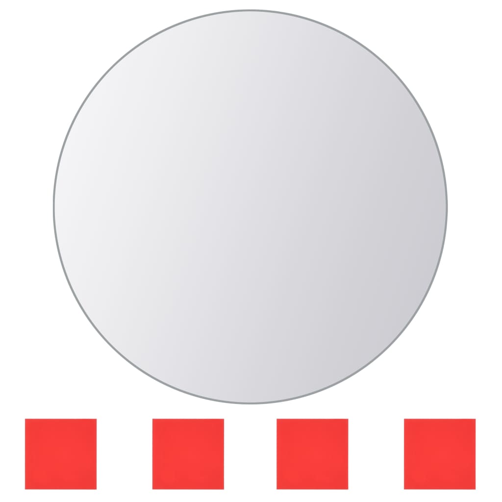 vidaXL 8 kosov zrcalnih ploščic okrogle oblike steklo