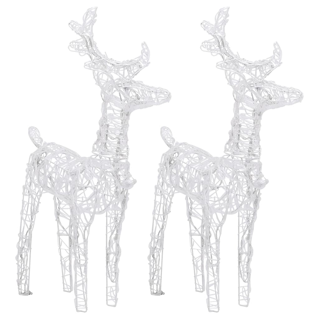 vidaXL Božični jeleni s sanmi 320 LED lučk iz akrila