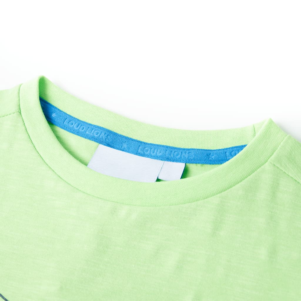 Otroška majica s kratkimi rokavi neon zelena 92