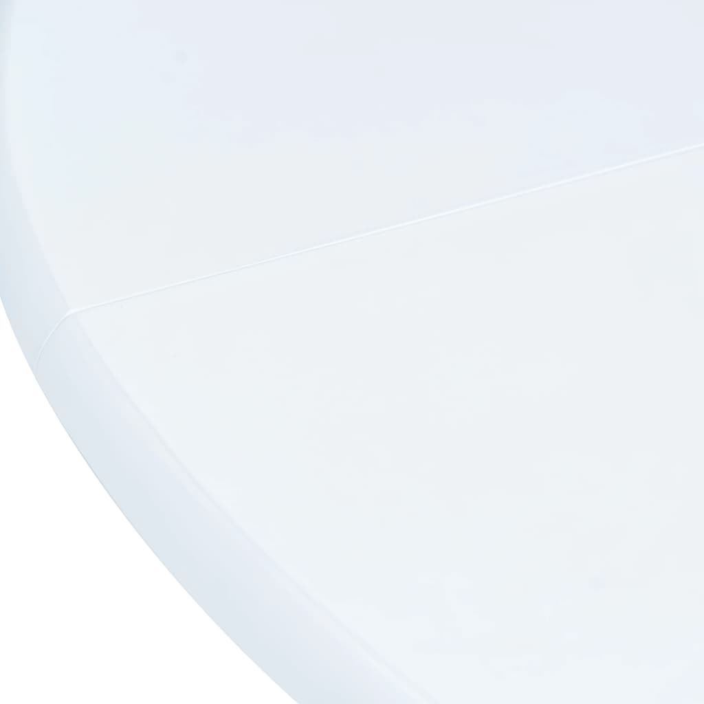 vidaXL Jedilna garnitura 5-delna iz trdnega kavčukovca bela