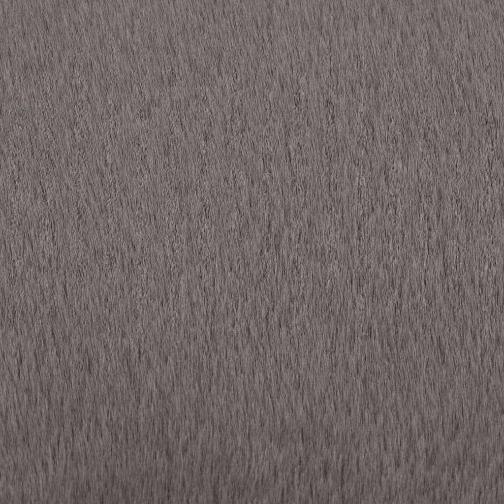 vidaXL Preproga 80 cm umetno zajčje krzno temno siva