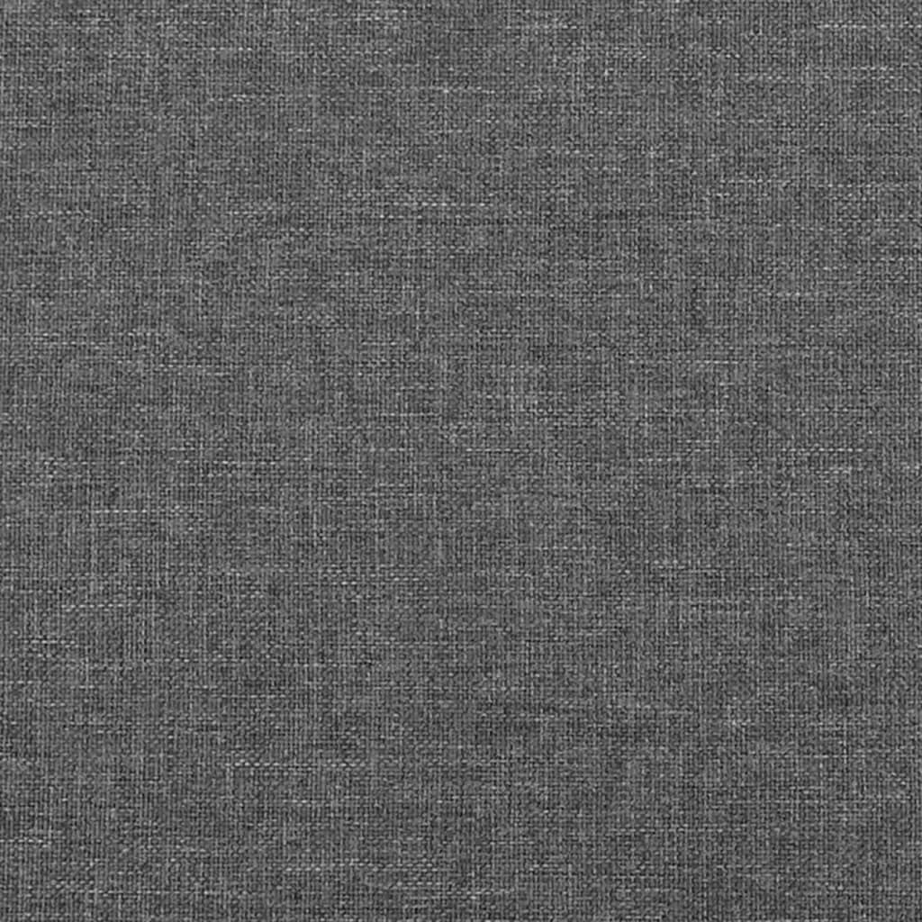 vidaXL Posteljno vzglavje 2 kosa temno siv 100x5x78/88 cm blago
