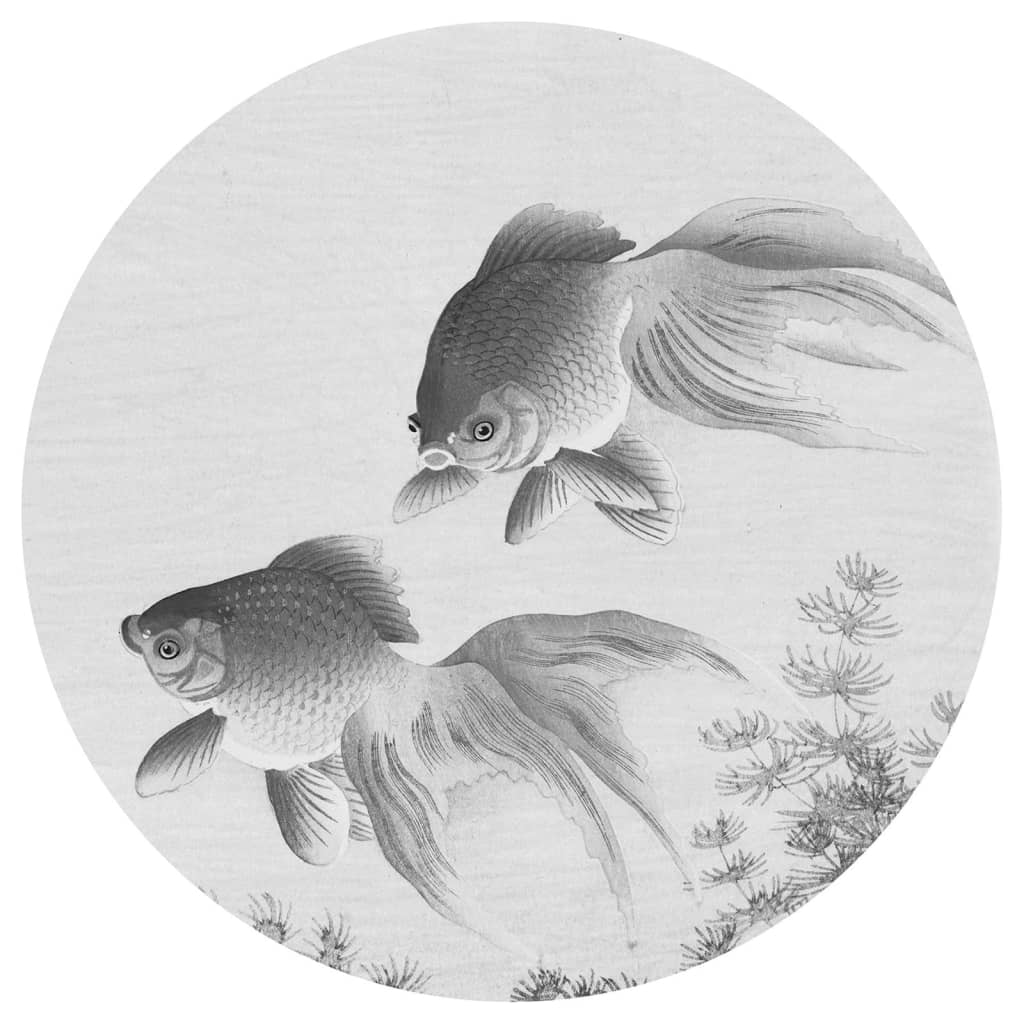WallArt Okrogla tapeta Two Goldfish 190 cm