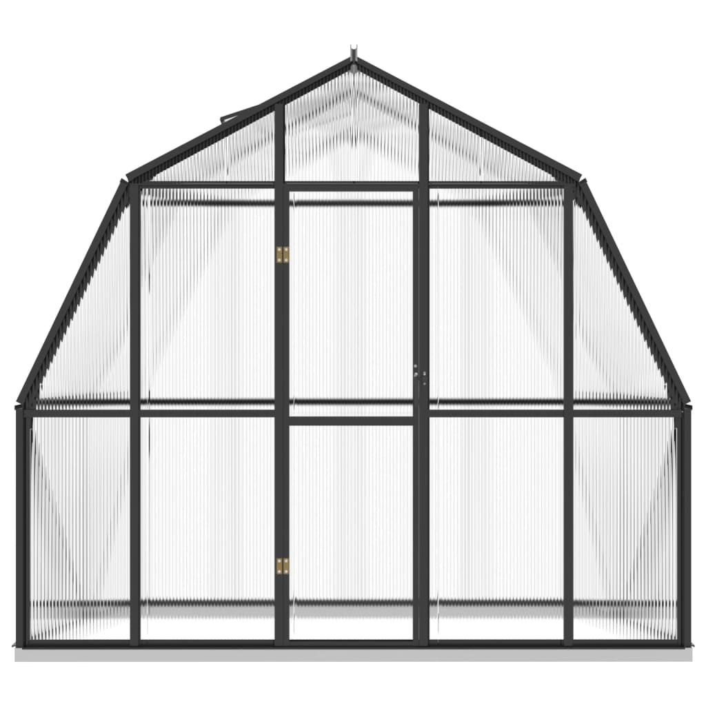 vidaXL Rastlinjak z okvirjem antracit 3,3 m² aluminij