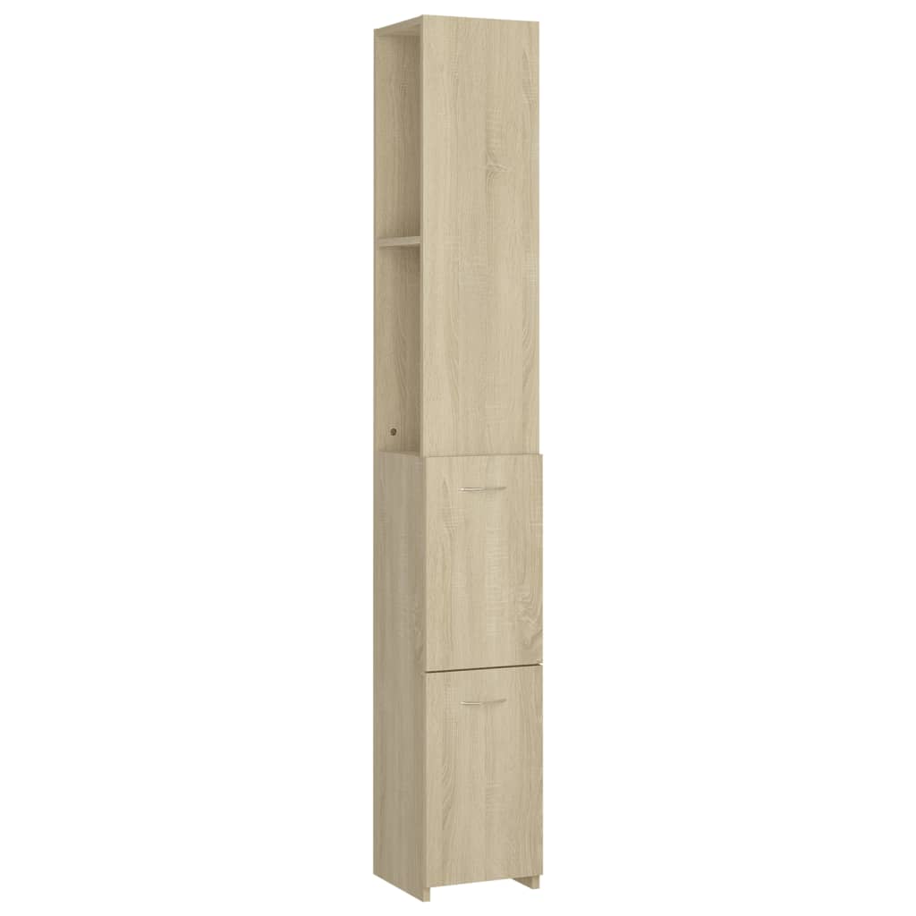 vidaXL Kopalniška omarica sonoma hrast 25x26,5x170 cm inženirski les